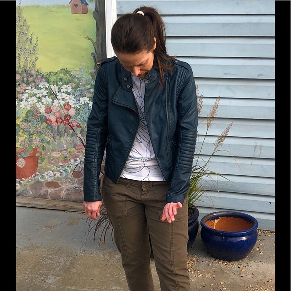 Black Swan Jackets & Blazers - Black Swan Faux Leather Moto Jacket